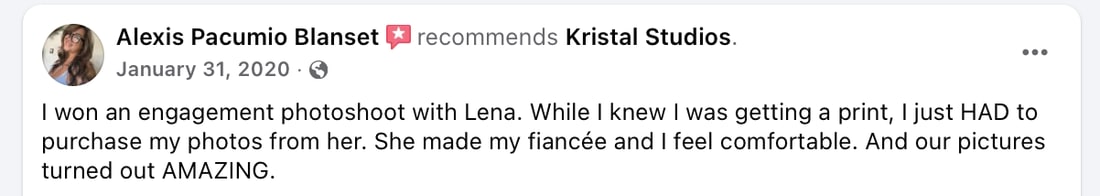 Screenshot of Alexis Pacumio Blanset's review as posted, Jan 31, 2020