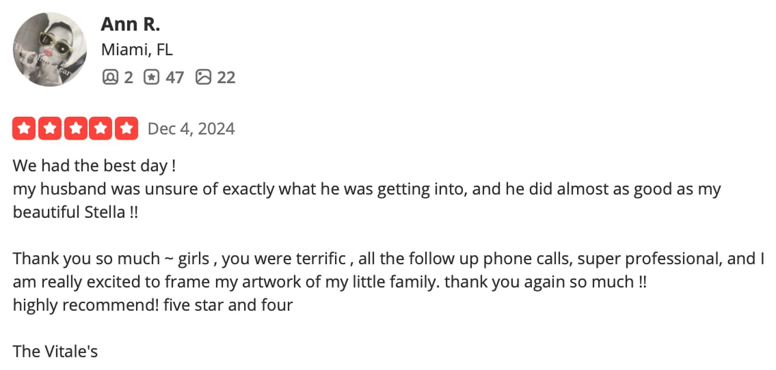 Screenshot of Ann R.'s review as posted, Dec 4, 2024