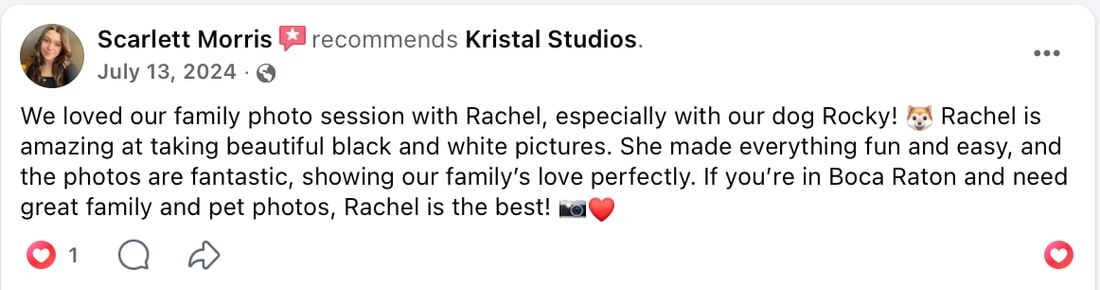 Screenshot of Scarlett Morris's review as posted, Jul 13, 2024