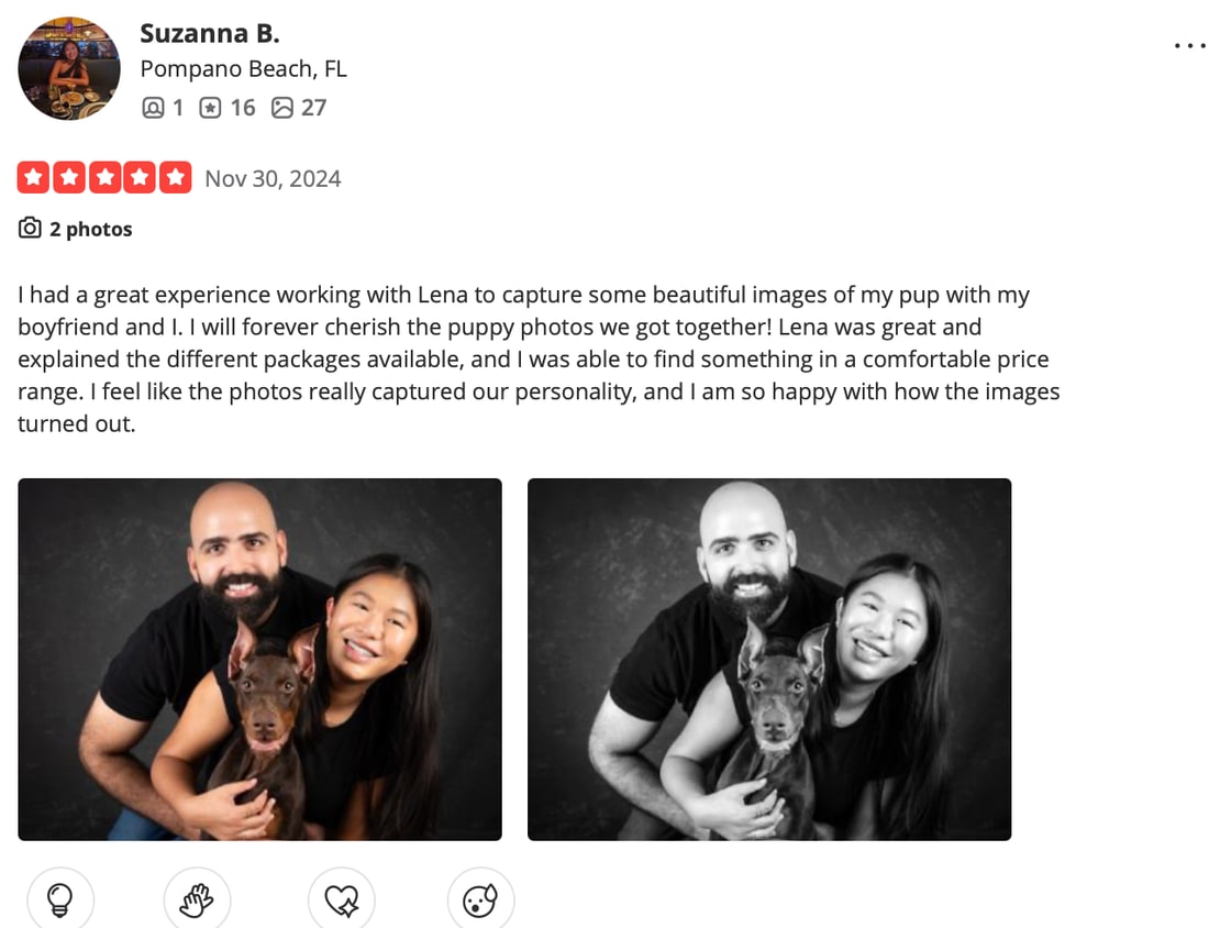 Screenshot of Suzanna B.'s review as posted, Nov 30, 2024