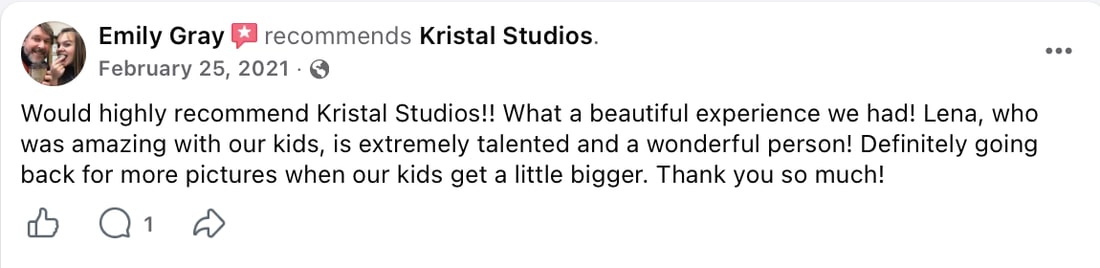 Screenshot of Emily Gray's review as posted, Feb 25, 2021